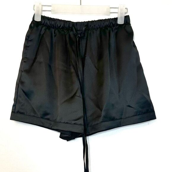 EVNL Black Satin Shorts Size Small - Picture 1 of 3